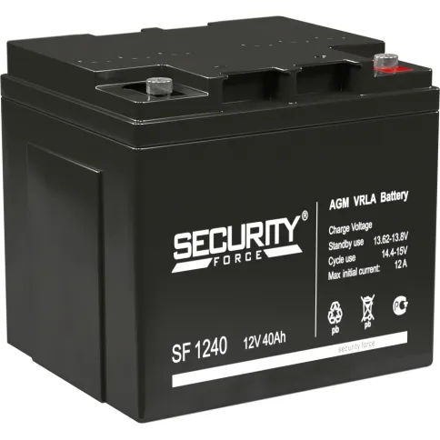Аккумуляторная батарея/ Battery SECURITY FORCE SF series, SF 1240, vol фото 1