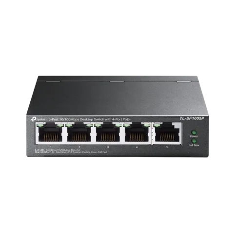 Коммутатор/ 5-Port 10/100Mbps Desktop Switch with 4-Port PoE, 5 10/100 фото 1
