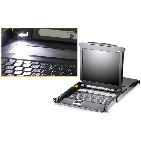 8-портовый IP KVM-переключатель с ЖК-дисплеем Slideaway/ATEN/ SINGLE R фото 3