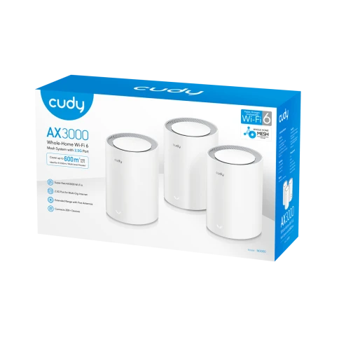 Wi-Fi Mesh-система/ AX3000 Wi-Fi 6 Mesh 2.5G Solution 3-Pack, Dual-Band,  Chipset MT7981BA+MT7976CN+RTL8221B, 802.11ax/ac/a/b/g/n,  2402Mbps at 5GHz + 574Mbps at 2.4GHz,  2.5G WAN+GE LAN, 5 internal antennas,  MU-MIMO, DDNS, Zerotier/Wireguard/OpenVPN/IPS фото 6