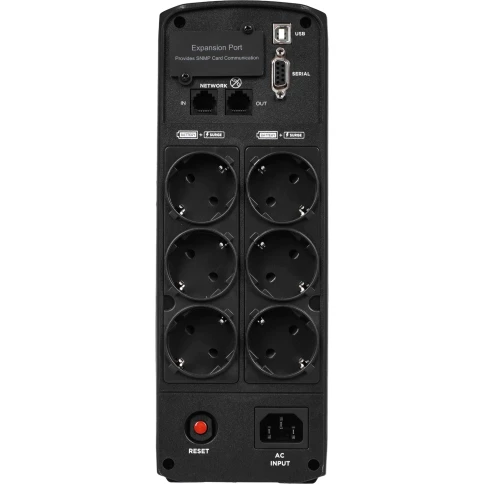 Источник бесперебойного питания/ UPS Line-Interactive CyberPower CP1350EPFCLCD 1350VA/810W USB/RS-232/RJ11/45/USB/SNMPslot  charger A/С (6 EURO), с чистым синусом при работе от АКБ фото 7