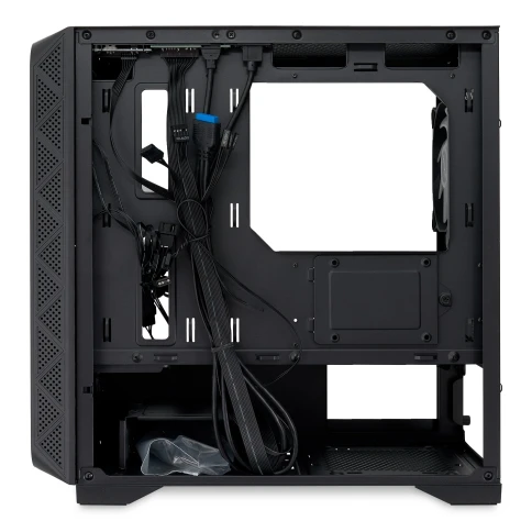 Корпус без блока питания/ Case HSPD M321, Mesh Mini-tower, Black, slid фото 7
