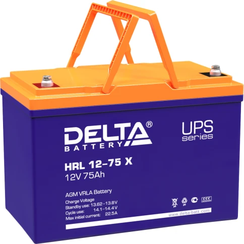 Батарея DELTA серия HRL-X, HRL 12-75 X, напряжение 12В, емкость... фото 1