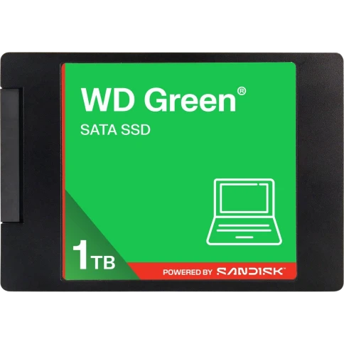 Твердотельный накопитель/ WD SSD Green, 1.0TB, 2.5" 7mm, SATA3, QLC,... фото 1