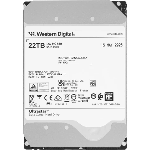 Жесткий диск/ HDD WD SATA Server 22Tb Ultrastar DC HC580 7200 6Gb/s 51 фото 4