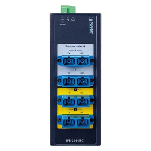 промышленный коммутатор/ PLANET IFB-244-SSC Industrial 2-channel Optic фото 2