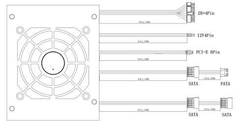 блок питания 300 Ватт/ Power Supply Foxconn 300W SFX, APFC, 80FAN, 3xS фото 6