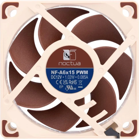 Кулер для корпуса/ Case Cooler Noctua NF-A6x15 PWM (60x60x15mm, 4-pin... фото 4