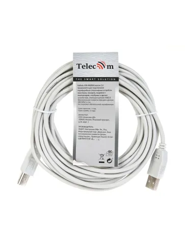 Telecom USB 2.0 Type-AM - USB 2.0 Type-BM 5м фото 2