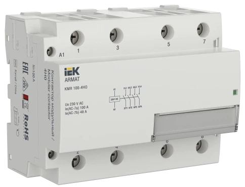 ARMAT Контактор модульный KMR 100А 230В AC 4НО IEK фото 1