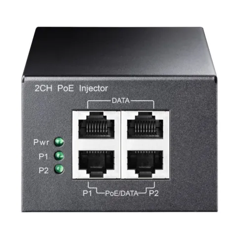 Инжектор/ 2-Channel 30W Gigabit PoE+/PoE Injector фото 3