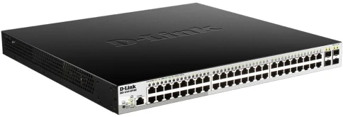 Коммутатор/ DGS-1210-52P/ME/B Managed L2 Metro Ethernet Switch 48x1000Base-T PoE, 4x1000Base-X... фото 2