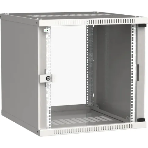 Шкаф LINEA WE 12U 600x450мм дверь стекло серый фото 1