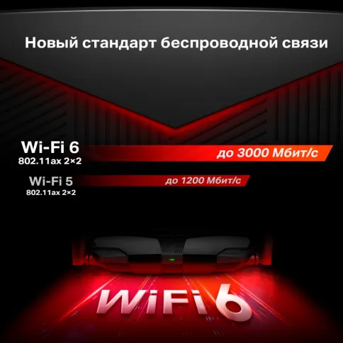 Маршрутизатор/ AX3000 Dual-Band Wi-Fi 6 Router, 574 Mbps at 2.4 GHz + фото 6