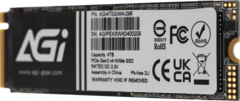 Твердотельный накопитель AGi PCIe 3.0 x4 4TB AGI4T0GIMAI298 AI298 M.2... фото 4