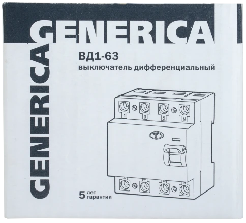 УЗО ВД1-63 4Р 16А 30мА GENERICA фото 2
