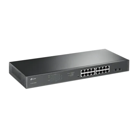 Коммутатор/ 16-Port Gigabit Easy Smart PoE+ Switch with 2 SFP UKplug фото 2