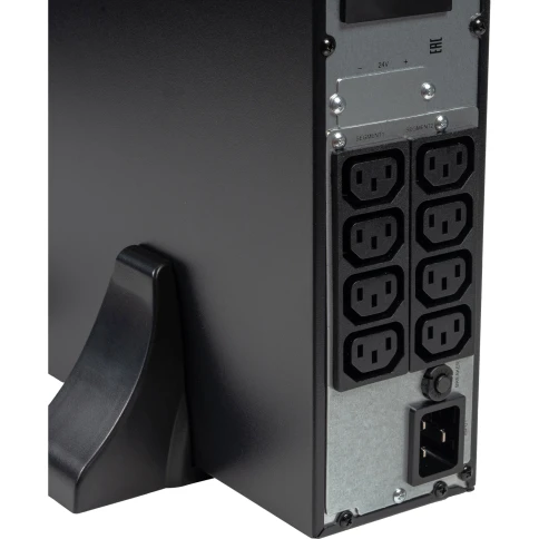 8765 UPS SKAT-UPS 1500-RACK-ON-3X9-E P3, 1500VA/1500W, 2U, On-Line, sine wave, built-in 36V battery (3x9Ah), 8xC13, USB, RS232, RS485, parallel port, card slot (SNMP, relay), EPO, WxDxH 440x461x86.5, weight 16.5 kg фото 8