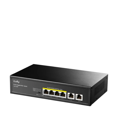 Коммутатор/ 6-Port 10/100/1000M PoE+ Switch, 4-Port 10/100/1000 BASE-T Gigabit PoE+... фото 2