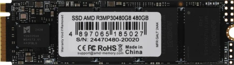 Твердотельный накопитель AMD PCIe 3.0 x4 480GB R3MP30480G8 Radeon M.2... фото 1