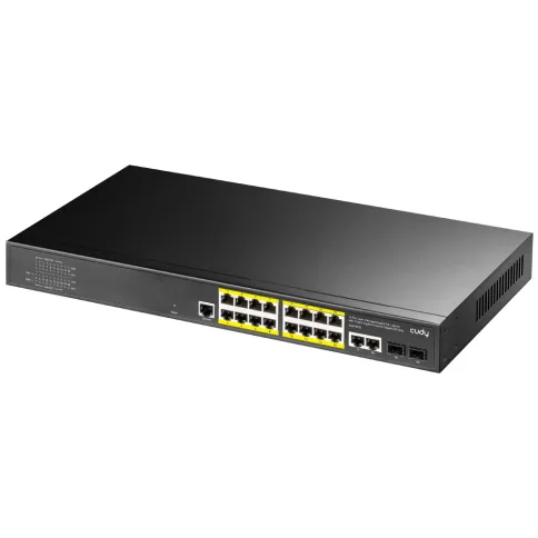 Коммутатор/ 16-Port Layer 2 Managed Gigabit PoE+ Switch with 2 Uplink фото 2