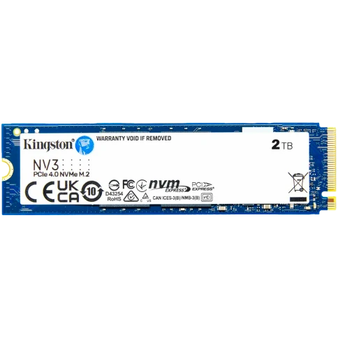 Твердотельный накопитель/ Kingston SSD NV3, 2000GB, M.2(22x80mm), NVMe фото 1