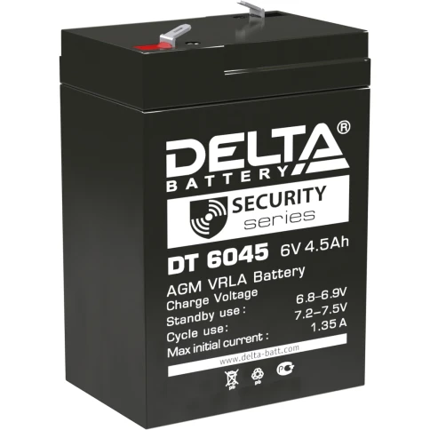 Батарея DELTA серия DT, DT 6045, напряжение 6В, емкость 4.5Ач... фото 1