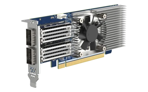 сетевая карта/ QNAP QXG-100G2SF-CX6 Dual Port 100 GbE SFP28 Network Ca фото 1