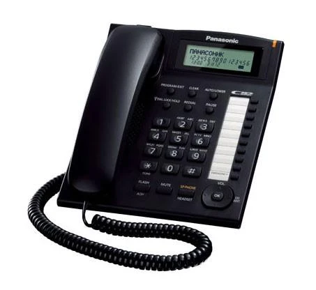 Телефон проводной Panasonic KX-TS2388RUB черный фото 1