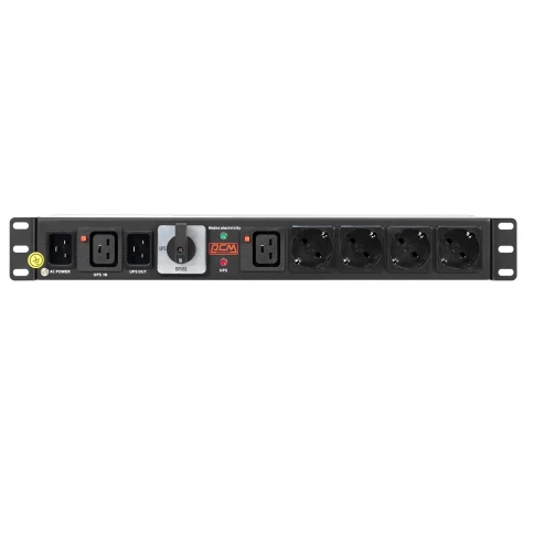 Байпас Powercom MBS1605-1C19-4Schuko, металлический корпус, 1 фазный 1 фото 1