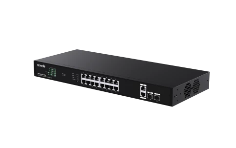 Коммутатор/ Tenda TEG1120P-16-150W Коммутатор неуправляемый PoE, 18 портов, 18x1 Гбит/с,... фото 3