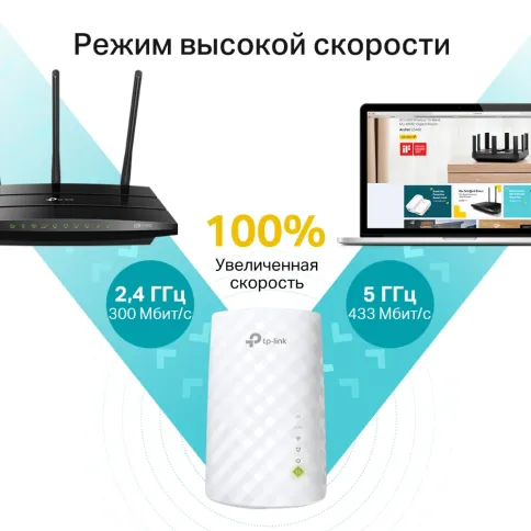 Усилитель Wi-Fi/ AC750 OneMeshTM WiFi Range Extender, 300Mbps at 2.4G фото 7