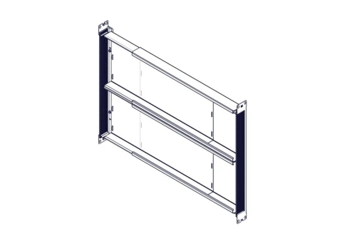 Longitudinal cable channel for cabinets of the Uniprom series, 1U, bla фото 8
