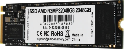 Твердотельный накопитель AMD PCIe 3.0 x4 2TB R3MP32048G8 Radeon M.2... фото 3