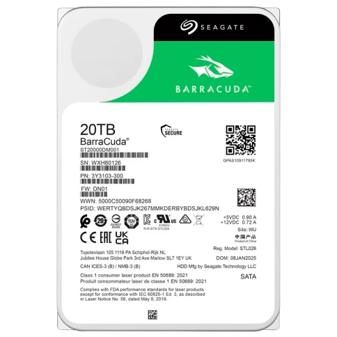 Жесткий диск/ HDD Seagate SATA3 20Tb BarraCuda 6Gb/s 7200 512Mb... фото 1