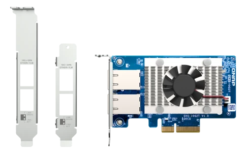 Сетевая карта/ QNAP QXG-10G2T Dual-port BASET 10GbE network expansion фото 3