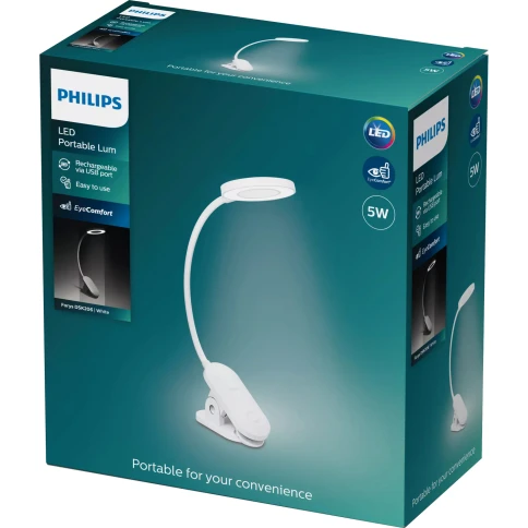 Настольная лампа Philips/ Настольная лампа Forys Clip DSK206 5W 40K W фото 2