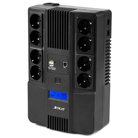 8933 ИБП SKAT-UPS 800-AID-IN-1x9-8 220В 480Вт, LCD, АКБ 1x 9Ач, line i фото 2
