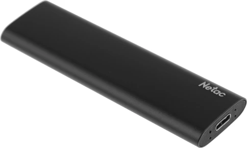 Накопитель SSD Netac USB-C 2Tb NT01ZSLIM-002T-32BK Z Slim 1.8" черный фото 1