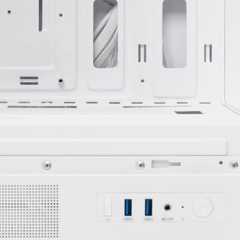 Корпус без блока питания/ Case HSPD F510, Panoramic Mid Tower, White, TG, 0.5 SPCC, 3x120mm ARGB (FNW010) ATX, mATX, mITX 180/280/160mm 1x2.5", 1x3.5", 7xPCI 2xUSB-A 3.0 356x218x467mm фото 8