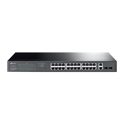 Сетевой коммутатор/ 28-port Easy Smart switch with 24 PoE+ ports, 26 1 фото 1