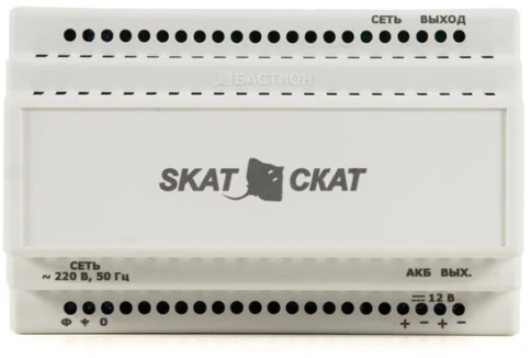586 SKAT-12-6,0 DIN источник питания 12В 6А пластиковый корпус под DIN фото 2