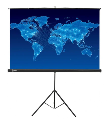 Экран Cactus 150x150см Triscreen CS-PST-150x150 1:1 напольный рулонный черный фото 1