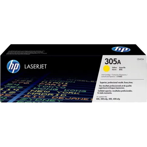 HP 305A Yellow Original LaserJet Toner Cartridge (CE412A) фото 1
