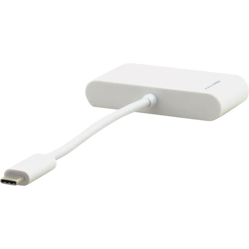 Переходник USB 3.1 тип C вилка на HDMI розетку, USB 3.0 розетку и розе фото 4