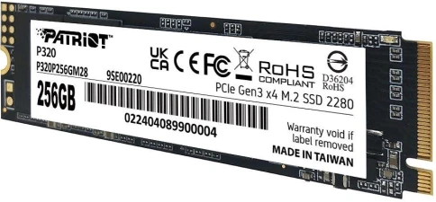 Твердотельный накопитель Patriot PCIe 3.0 x4 256GB P320P256GM28 P320 M.2... фото 4