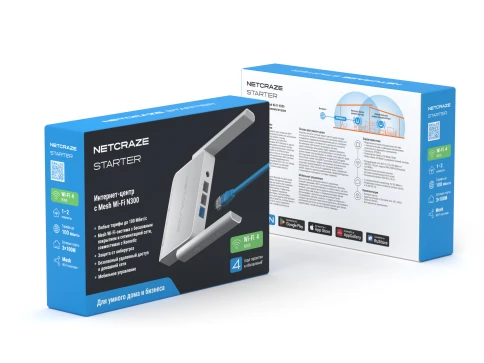 Маршрутизатор/ Netcraze Starter Интернет-центр с Mesh Wi-Fi N300 и 3-портовым... фото 6