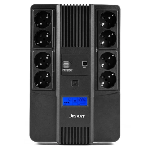 ИБП Smart King Pro+ SRT-3000A LCD, линейно-интерактивный, 3000ВА, 2700Вт, LCD, Rack/Tower, 8 розеток IEC320 C13 и 1 розетка C19 с резервным питанием, USB, RS-232, слот под SNMP карту, EPO, защита RJ45, ШхГхВ 428х669х84мм., вес 36.8кг./ UPS POWERCOM SRT-30 фото 8