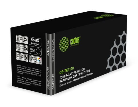 Картридж лазерный Cactus CS-TK3170 TK-3170 черный (15500стр.) для K фото 3