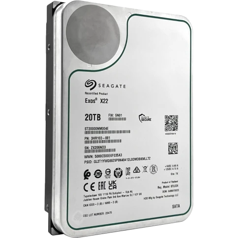 Жесткий диск/ HDD Seagate SATA3 20Tb Exos X22 7200 RPM 512Mb 1 year wa фото 1